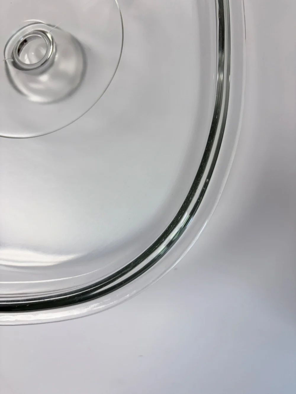 Pyrex DC 1 1/2 C A Clear Glass Oval Replacement Lid Rim Marked 32